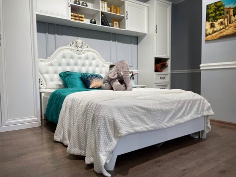 Кровать МИШЕЛЬ белый/матовый 120х200